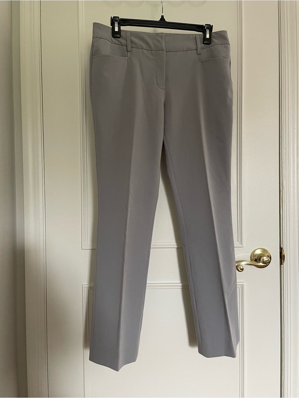 Express Gray Women's Straight-Leg Dress Pants, Business Casual, Size 4
